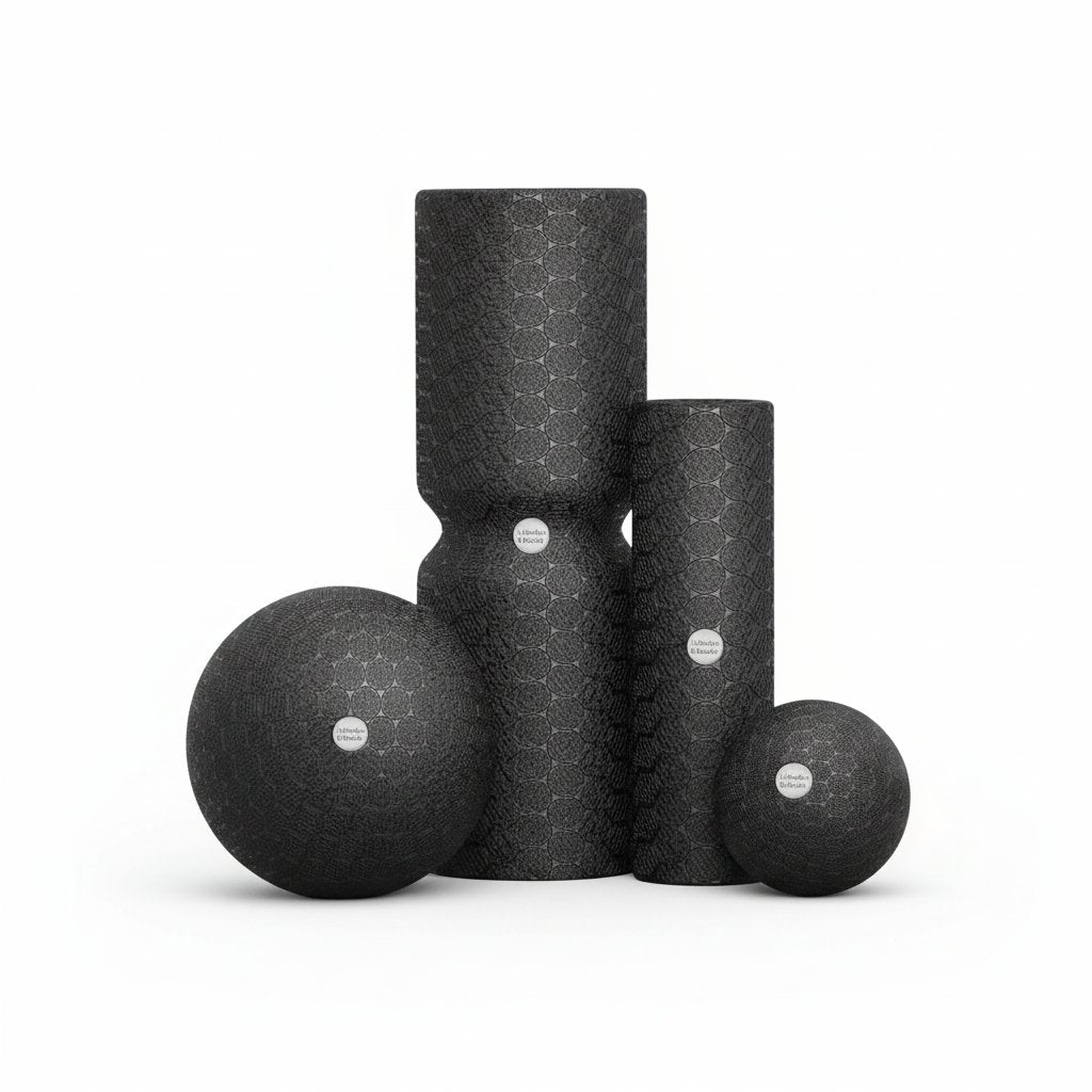Liebscher & Bracht Original Faszien-Set: Faszienrolle Und Faszienball (Je 2 Stück) Faszienrollenset, Massageball & Rollen Made in Germany, Übungs-App