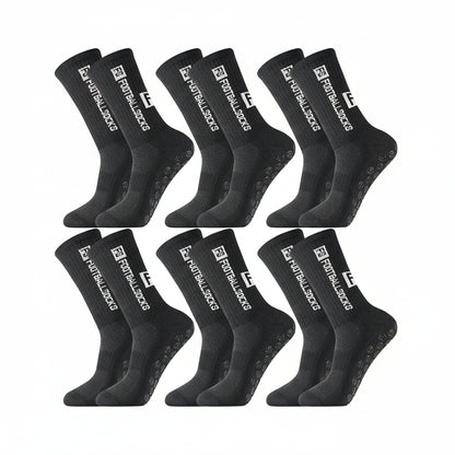 6/12 Paare Fußball Socken,Sportsocken anti Rutsch Fussball Socken